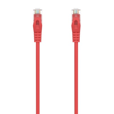 AISENS Cable de Red Latiguillo RJ45 LSZH Cat.6A 500 Mhz UTP AWG24, Rojo, 1.5M