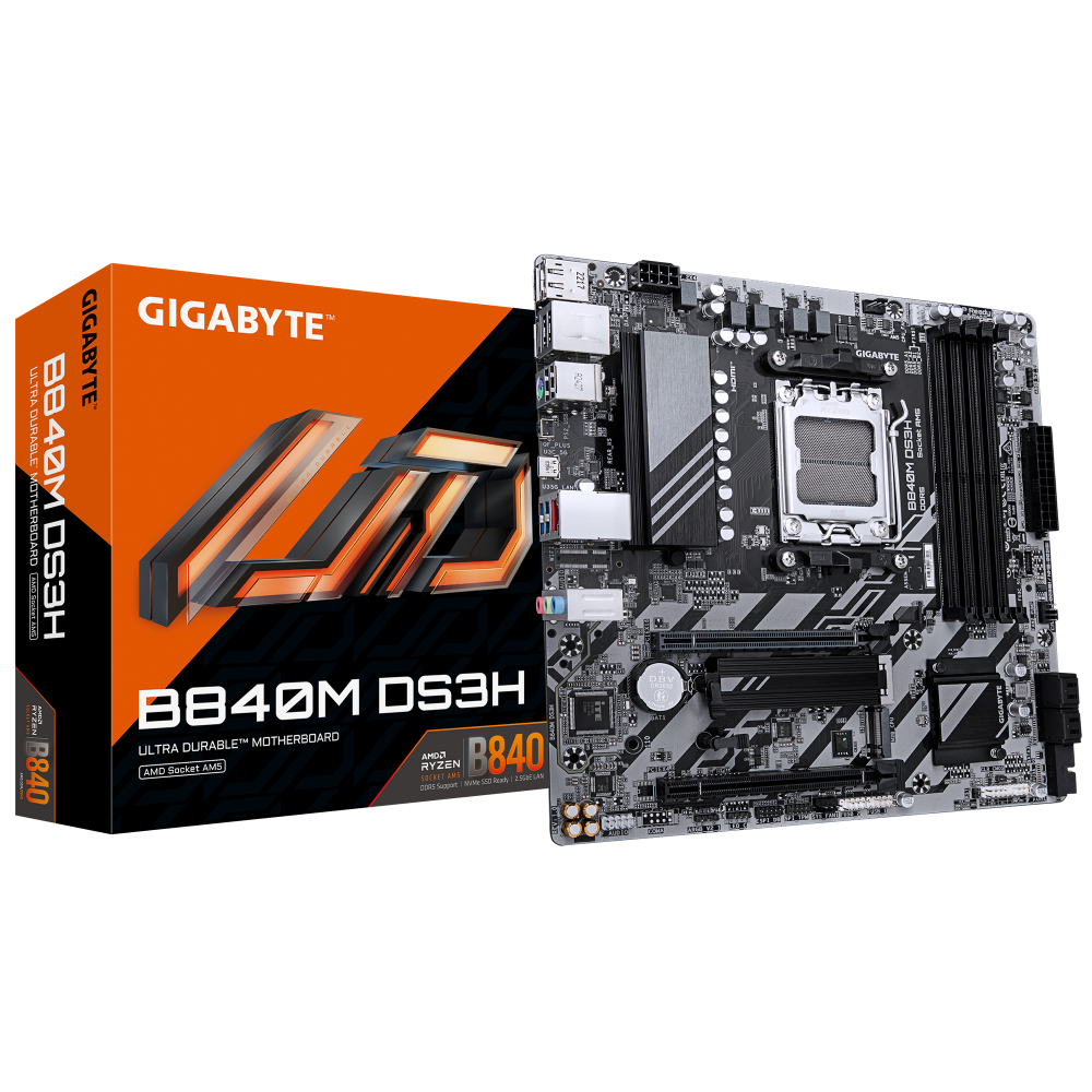 GIGABYTE B840M DS3H Placa base - Procesadores AMD Ryzen 9000