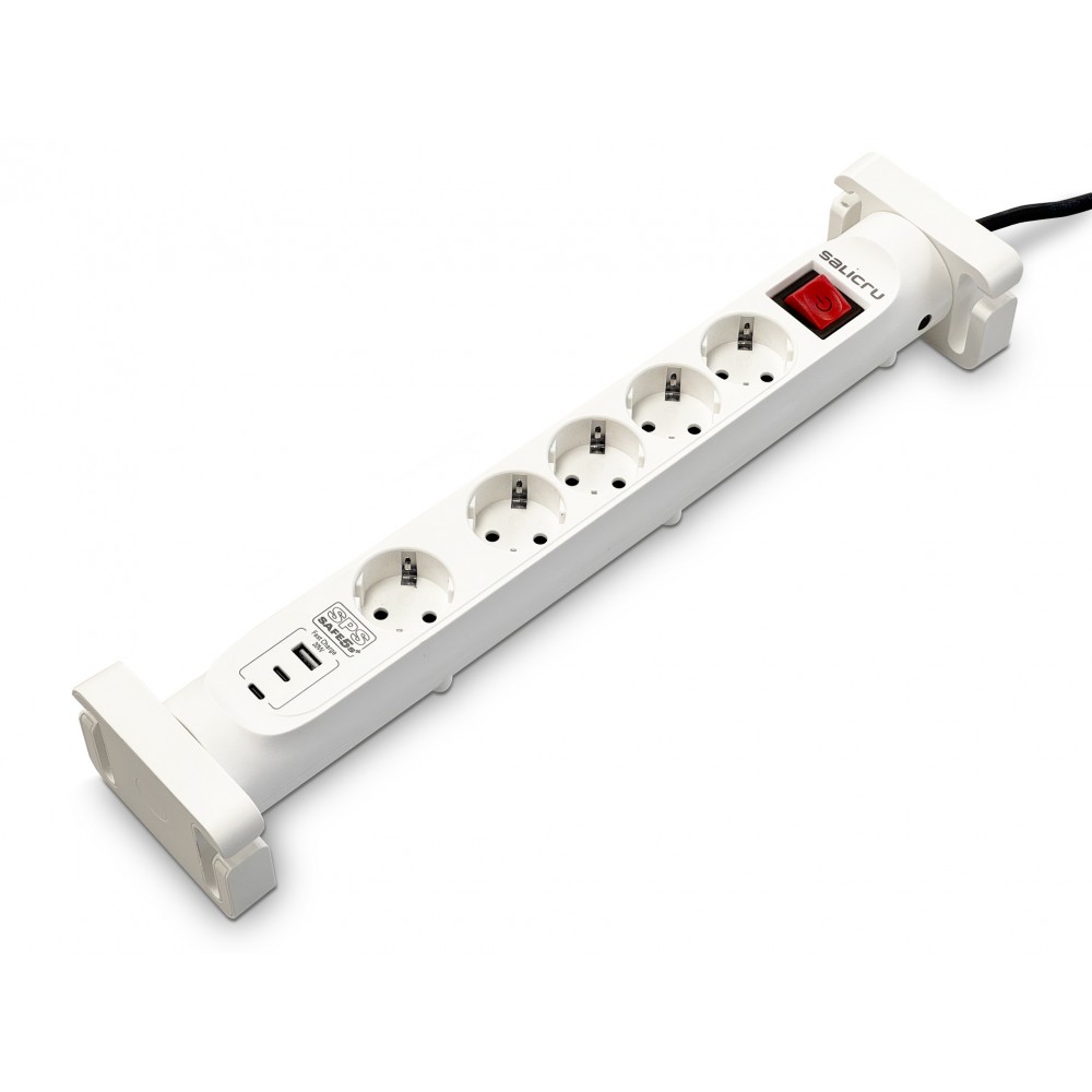 Salicru SPS SAFE 5S+ Blanco 5 salidas AC 230 V 1,4 m