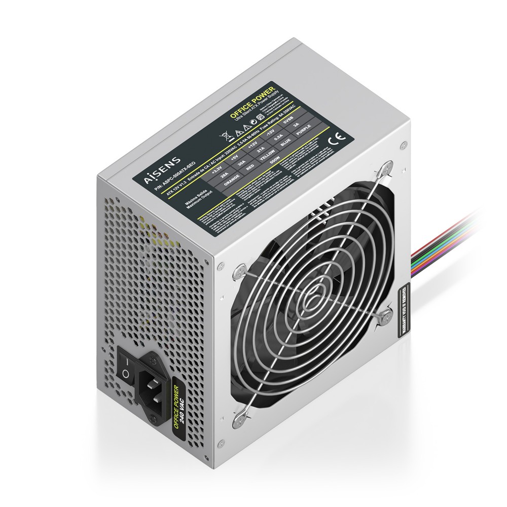 AISENS Fuente Alimentacion ATX 500W OEM, Plata