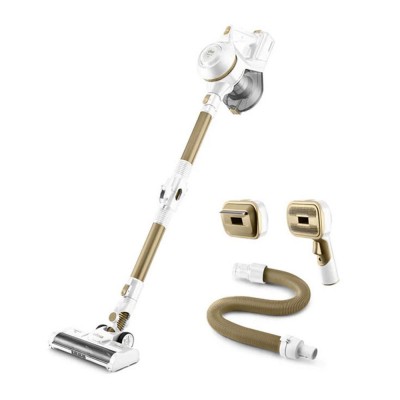 Ufesa U3 Digital Pet Aspiradora escoba 2 en 1 Batería Secar Sin bolsa 0,8 L Oro, Blanco 2,2 Ah