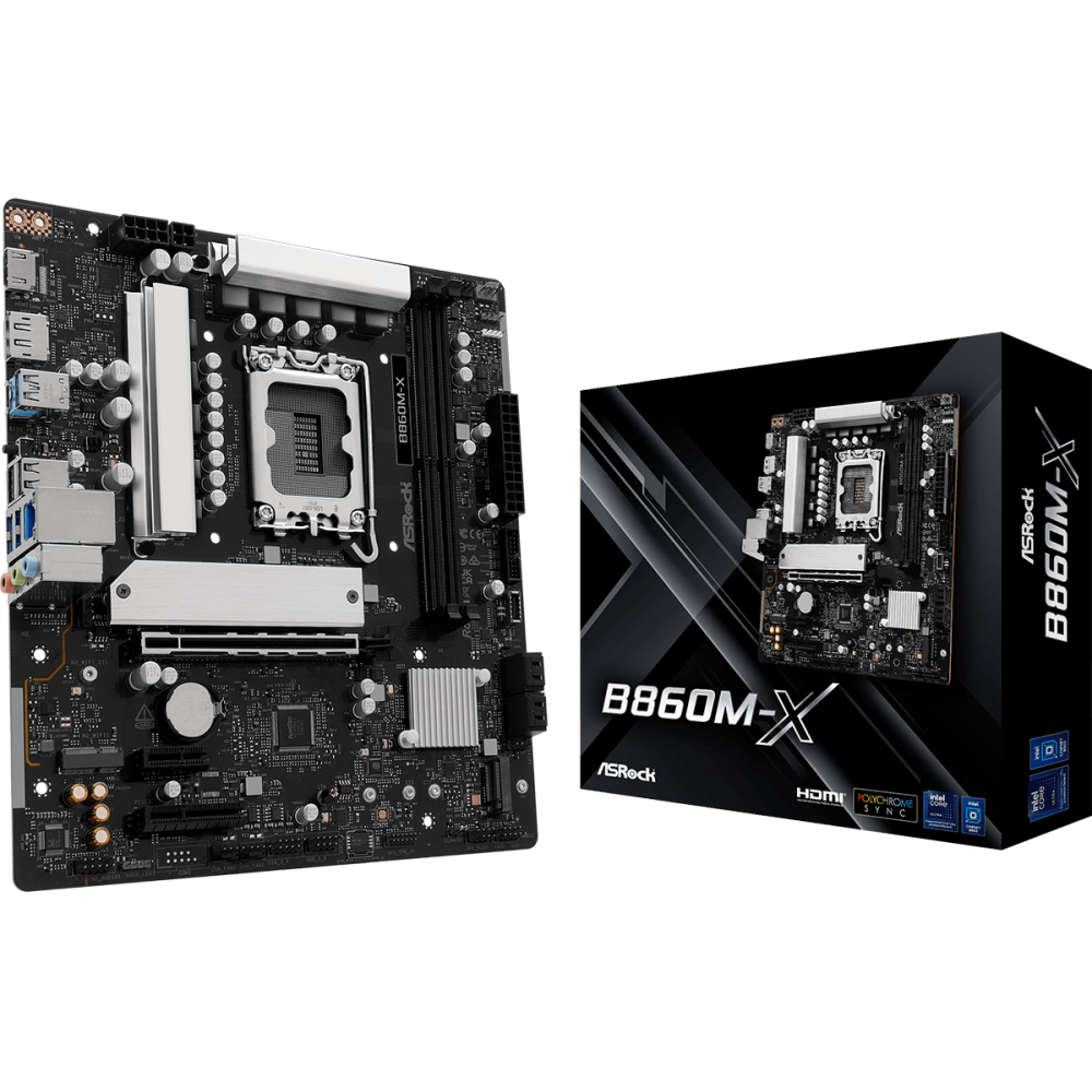 Asrock B860M-X Intel B860 LGA 1851 (Socket V1) micro ATX