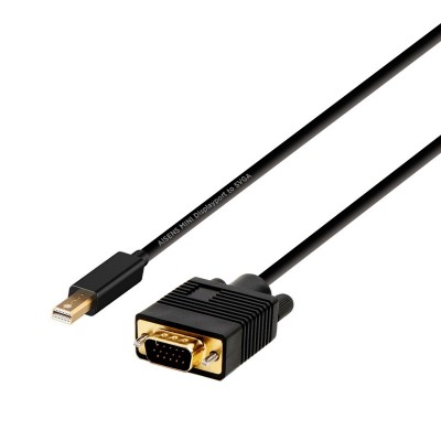 AISENS Cable conversor Mini DP A VGA, Mini DPM - VGAM, Negro, 2.0m