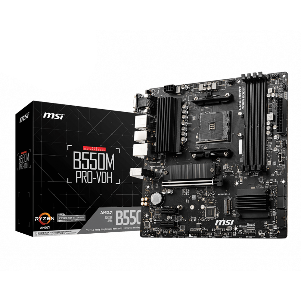 MSI B550M PRO-VDH placa base AMD B550 Zócalo AM4 micro ATX