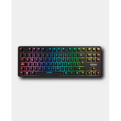 Krom NXKROMKERNELPROSP teclado Juego USB + RF Wireless + Bluetooth QWERTY Español Negro, Blanco