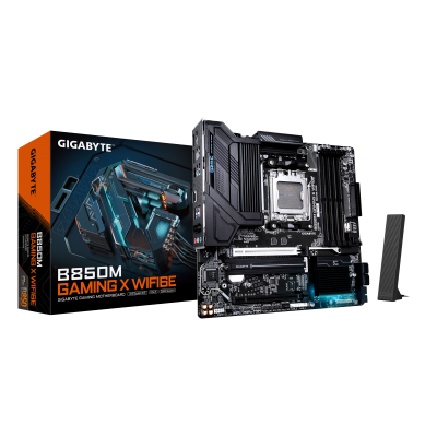 GIGABYTE B850M GAMING X WIFI6E Placa Base - Procesadores AMD Ryzen Serie 9000, VRM Digital 10+2+2 fases, hasta 8200MHz DDR5 (OC