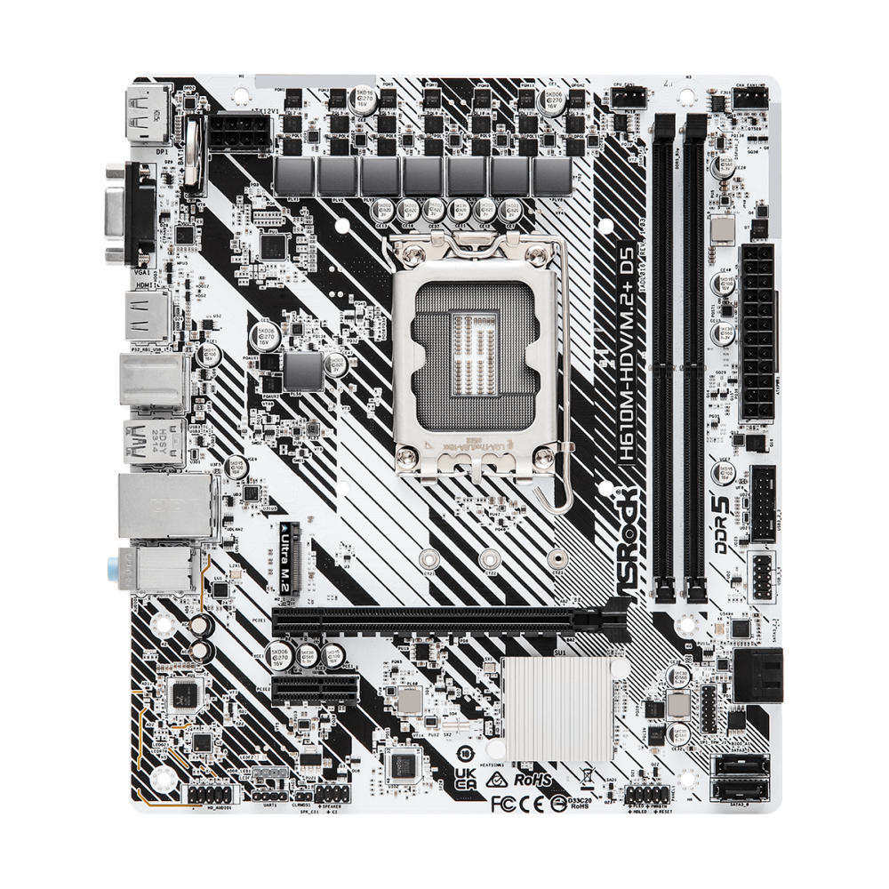 Asrock H610M-HDVM.2+ D5 Intel H610 LGA 1700 micro ATX