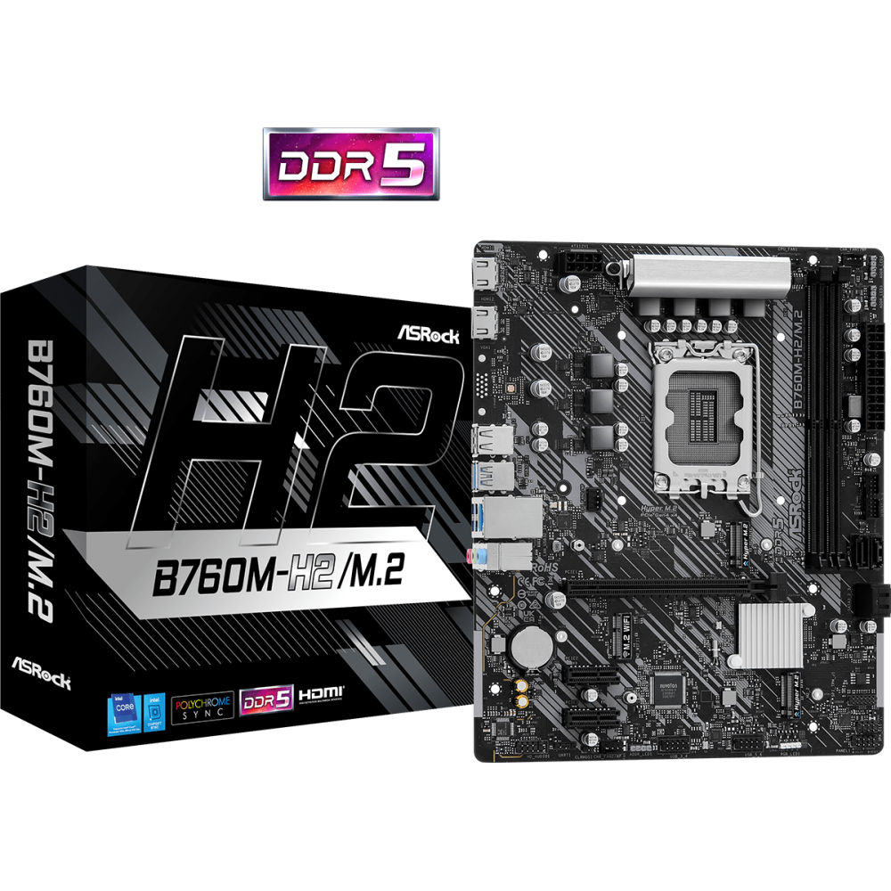Asrock B760M-H2M.2 Intel B760 LGA 1700 micro ATX
