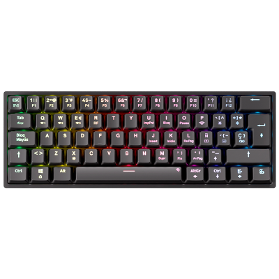 Newskill Gaming NS-KB-PYROSV2 teclado Juego USB + RF Wireless + Bluetooth QWERTY Español Negro