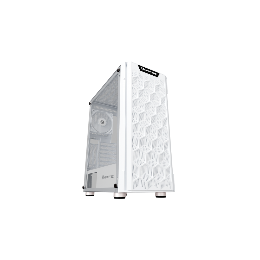 Nfortec NF-CS-AZIR-W carcasa de ordenador Torre Blanco