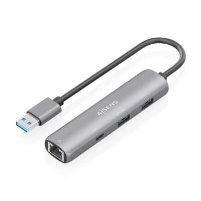 AISENS USB3.0 Dock USB-A A Ethernet Gigabit + Hub 1xUSB-C+2xUSB-A