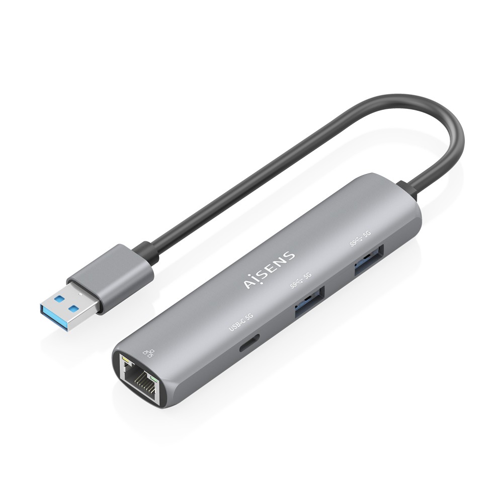 AISENS USB3.0 Dock USB-A A Ethernet Gigabit + Hub 1xUSB-C+2xUSB-A