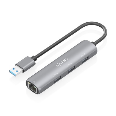AISENS USB3.0 Dock USB-A A Ethernet Gigabit + Hub 3xUSB-A
